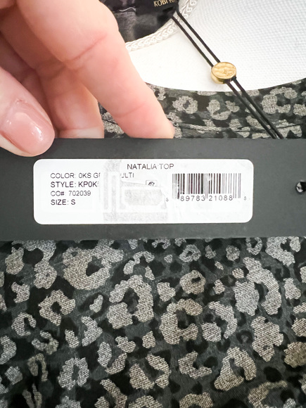 Kobi Halperin Natalia Printed Top NWT Size Small - Picture 8 of 9